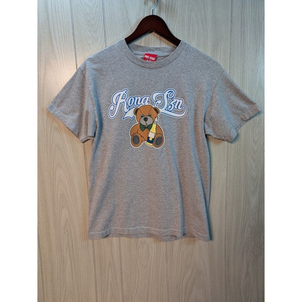 Nelk Boys Full Send T Shirt Mens Size Medium M Rona Szn Teddy Bear Beer Gray